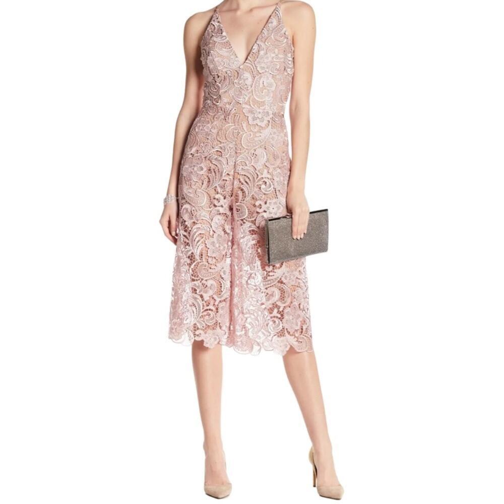 Dress the Population Marion Lace Pink Romper Size M